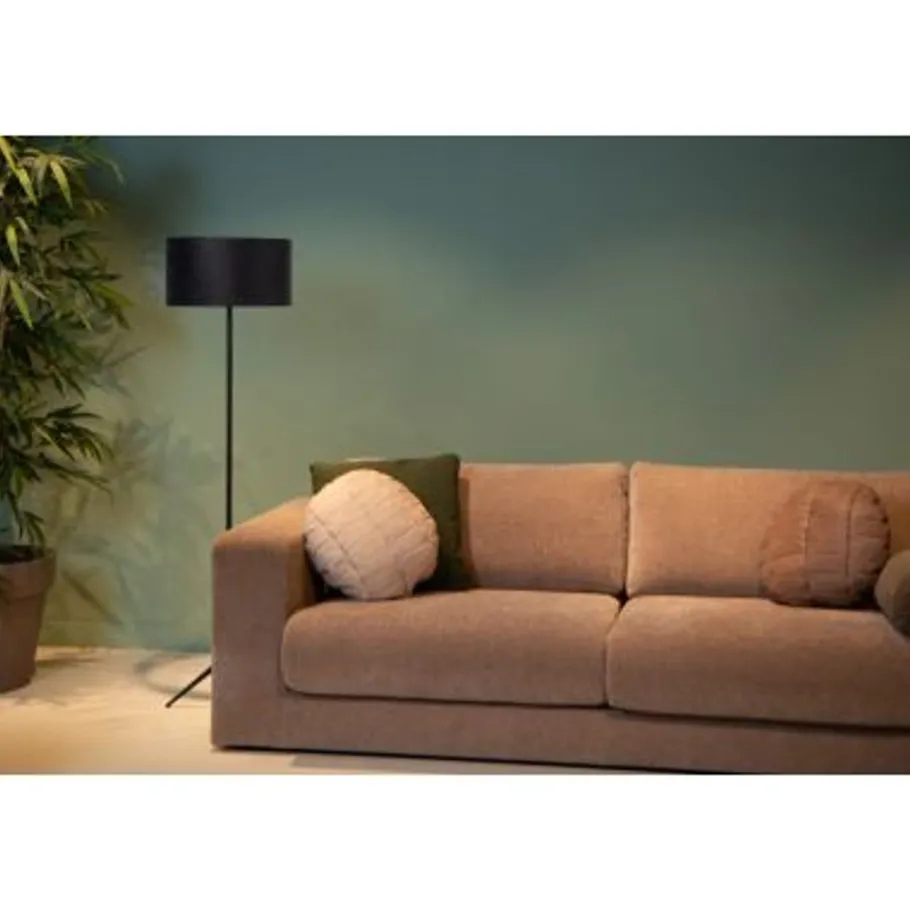 Lucide TONDO Vloerlamp-Zwart-Ø38-1xE27-60W-Katoen Online