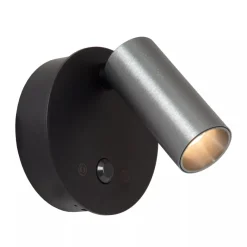 Lucide TONI - Oplaadbare Wandspot / Wandlamp - Accu/Batterij - Ø 8,1 cm - LED Dimb. - CCT - 1x2W 2700K/4000K - Bewegingssensor (uitschakelbaar) - Magnetisch - Grijs ijzer Discount