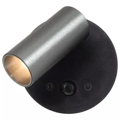 Lucide TONI - Oplaadbare Wandspot / Wandlamp - Accu/Batterij - Ø 8,1 cm - LED Dimb. - CCT - 1x2W 2700K/4000K - Bewegingssensor (uitschakelbaar) - Magnetisch - Grijs ijzer Discount