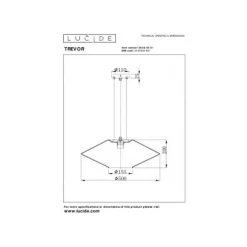 Lucide TREVOR Hanglamp-Opaal-Ø50-1xE27-60W-Glas Hot