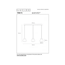 Lucide TRIBUTE Hanglamp-Beige-3xE27-40W-Stof Sale