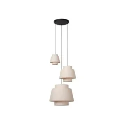 Lucide TRIBUTE Hanglamp-Beige-3xE27-40W-Stof New