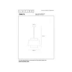 Lucide TRIBUTE Hanglamp-Beige-Ø60-1xE27-40W-Stof Best