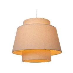 Lucide TRIBUTE Hanglamp-Beige-Ø60-1xE27-40W-Stof Best