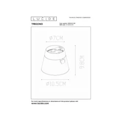 Lucide TRIGONO Plafondspot-Zwart-Ø10,5-1xGU10-50W-Metaal