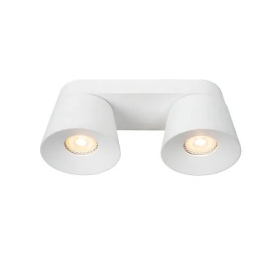 Lucide TRIGONO Plafondspot-Wit-2xGU10-50W-Metaal Online