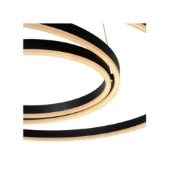 Lucide TRINITI - Hanglamp - Ø 80 cm - LED Dimb. - 1x125W 3000K - Zwart Discount