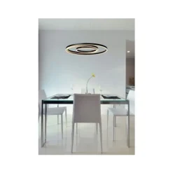 Lucide TRINITI - Hanglamp - Ø 80 cm - LED Dimb. - 1x125W 3000K - Zwart Discount