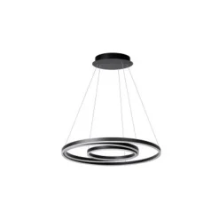 Lucide TRINITI - Hanglamp - Ø 80 cm - LED Dimb. - 1x125W 3000K - Zwart Discount