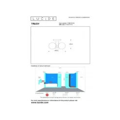 Lucide TRUDY Plafonnière Badk.-Mat Go.-Ø28-3xG9-40W-IP44 Best