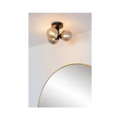 Lucide TRUDY Plafonnière Badk.-Zwart-Ø28-3xG9-40W-IP44 New