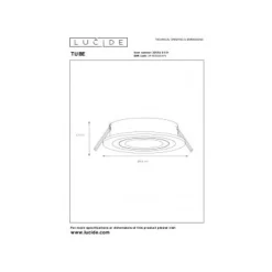 Lucide TUBE - Inbouwspot - Ø 9 cm - 1xGU10 - Wit New