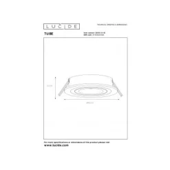 Lucide TUBE - Inbouwspot - Ø 9 cm - 1xGU10 - Mat chroom Discount