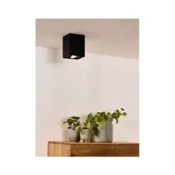 Lucide TUBE Spot GU10 Opbouw Vierk 9.6/9.6/12.5cm Zwart Best