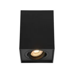 Lucide TUBE Spot GU10 Opbouw Vierk 9.6/9.6/12.5cm Zwart Best