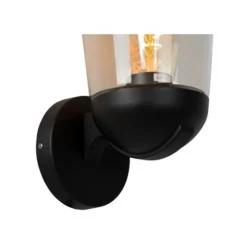 Lucide TULSA Wandlamp Buiten-Zwart-1xE27-40W-IP44-Glas Best