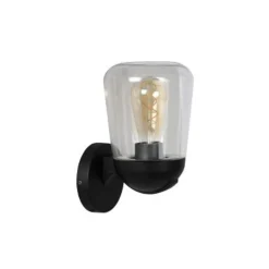 Lucide TULSA Wandlamp Buiten-Zwart-1xE27-40W-IP44-Glas Best