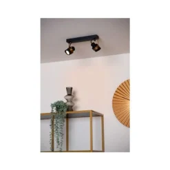 Lucide TUNDRAN Plafondspot-Zwart-2xGU10-5W-Metaal Hot