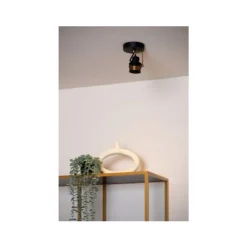 Lucide TUNDRAN Plafondspot-Zwart-1xGU10-5W-Metaal Outlet