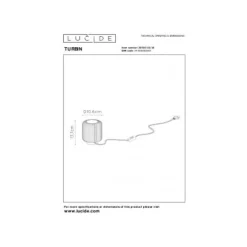 Lucide TURBIN - Tafellamp - Ø 10,6 cm - LED - 1x5W 3000K - Grijs Clearance