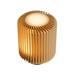 Lucide TURBIN - Tafellamp - Ø 10,6 cm - LED - 1x5W 3000K - Mat Goud / Messing
