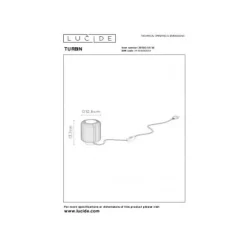 Lucide TURBIN - Tafellamp - Ø 10,6 cm - LED - 1x5W 3000K - Zwart Online