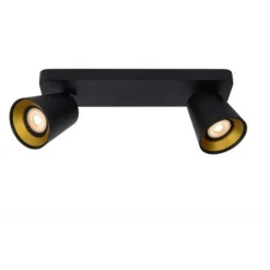 Lucide TURNON - Plafondspot - LED Dim to warm - GU10 - 2x5W 2200K/3000K - Zwart Outlet