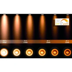 Lucide TURNON - Plafondspot - LED Dim to warm - GU10 - 3x5W 2200K/3000K - Zwart Hot