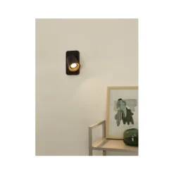 Lucide TURNON - Wandspot - LED Dim to warm - GU10 - 1x5W 2200K/3000K - Zwart Online