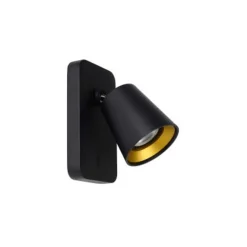 Lucide TURNON - Wandspot - LED Dim to warm - GU10 - 1x5W 2200K/3000K - Zwart Online