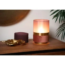 Lucide TUSSE - Tafellamp - Ø 15 cm - 1xE14 - Roze Outlet