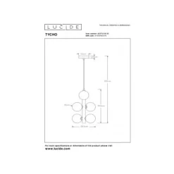 Lucide TYCHO - Hanglamp - Ø 25,5 cm - 6xG9 - Mat Goud / Messing Discount
