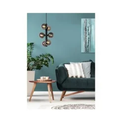 Lucide TYCHO - Hanglamp - Ø 25,5 cm - 6xG9 - Zwart Discount