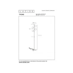 Lucide TYCHO - Vloerlamp - 4xG9 - Zwart Sale