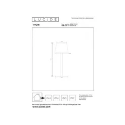 Lucide TYON Tafellamp Buiten-Mat Go.-LED Dimb.-2W Sale