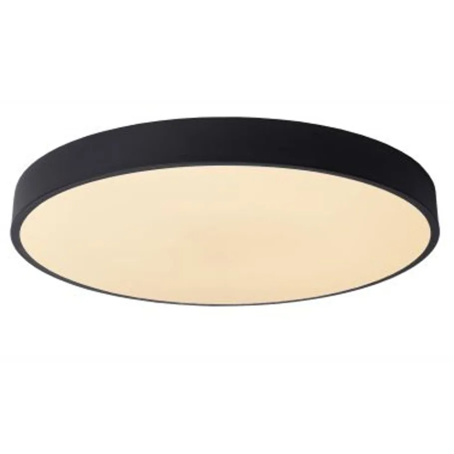 Lucide UNAR Plafonnière-Zwart-Ø49,5-LED Dimb.-36W-2700K Hot