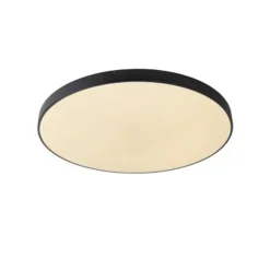 Lucide UNAR Plafonnière-Zwart-Ø80-LED Dimb.-80W-2700K Online