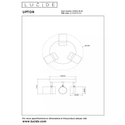 Lucide UPTON Plafondspot-Fumé-3xGU10-40W-Glas Online