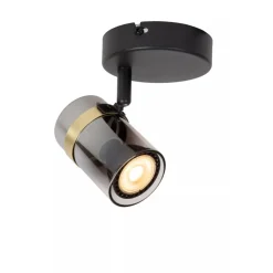 Lucide UPTON Wandspot-Fumé-1xGU10-40W-Glas Sale