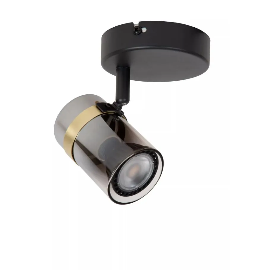 Lucide UPTON Wandspot-Fumé-1xGU10-40W-Glas Sale