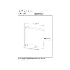 Lucide VARIO LED Bureellamp 8W DTW 2700-6500K 420LM Wit Sale