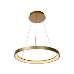 Lucide VIDAL - Hanglamp - Ø 58 cm - LED Dimb. - 1x48W 2700K - Mat Goud / Messing Hot