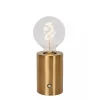 Lucide VIVO - Oplaadbare Tafellamp - Accu/Batterij - Ø 8 cm - LED Dimb. - E27 - 1x1W 2700K - Mat Goud / Messing Clearance
