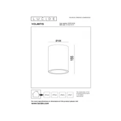 Lucide VOLANTIS Plafondspot Buiten-Zwart-Ø10,8-1xE27-40W Sale