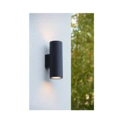 Lucide VOLANTIS Wandspot Buiten-Zwart-2xE27-40W-IP54