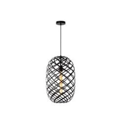 Lucide WOLFRAM - Hanglamp - Ø 32 cm - 1xE27 - Zwart Online