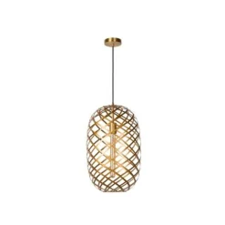 Lucide WOLFRAM - Hanglamp - Ø 32 cm - 1xE27 - Mat Goud / Messing Hot
