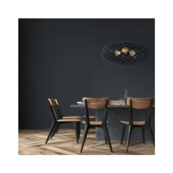 Lucide WOLFRAM - Hanglamp - Ø 100 cm - 3xE27 - Zwart Discount