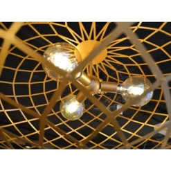 Lucide WOLFRAM - Hanglamp - Ø 100 cm - 3xE27 - Mat Goud / Messing Sale