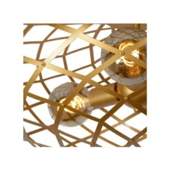 Lucide WOLFRAM - Plafonnière - Ø 65 cm - 3xE27 - Mat Goud / Messing Online